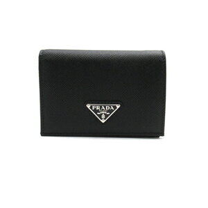 Prada PORTA FVERTIPICCOLO Wallet Saffiano Leather Black